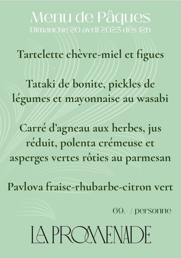 Menu Paques 2025